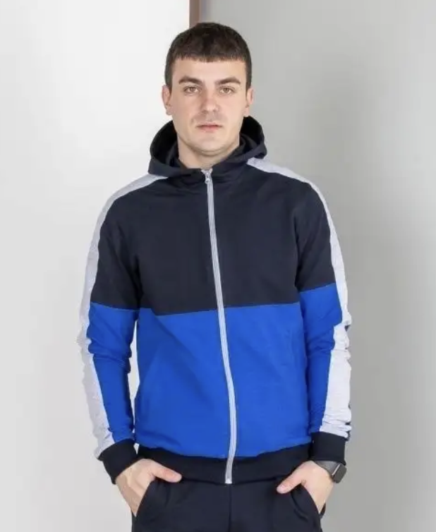 картинка Толстовка мужская Г015-Т Синий от магазина Спортсоло