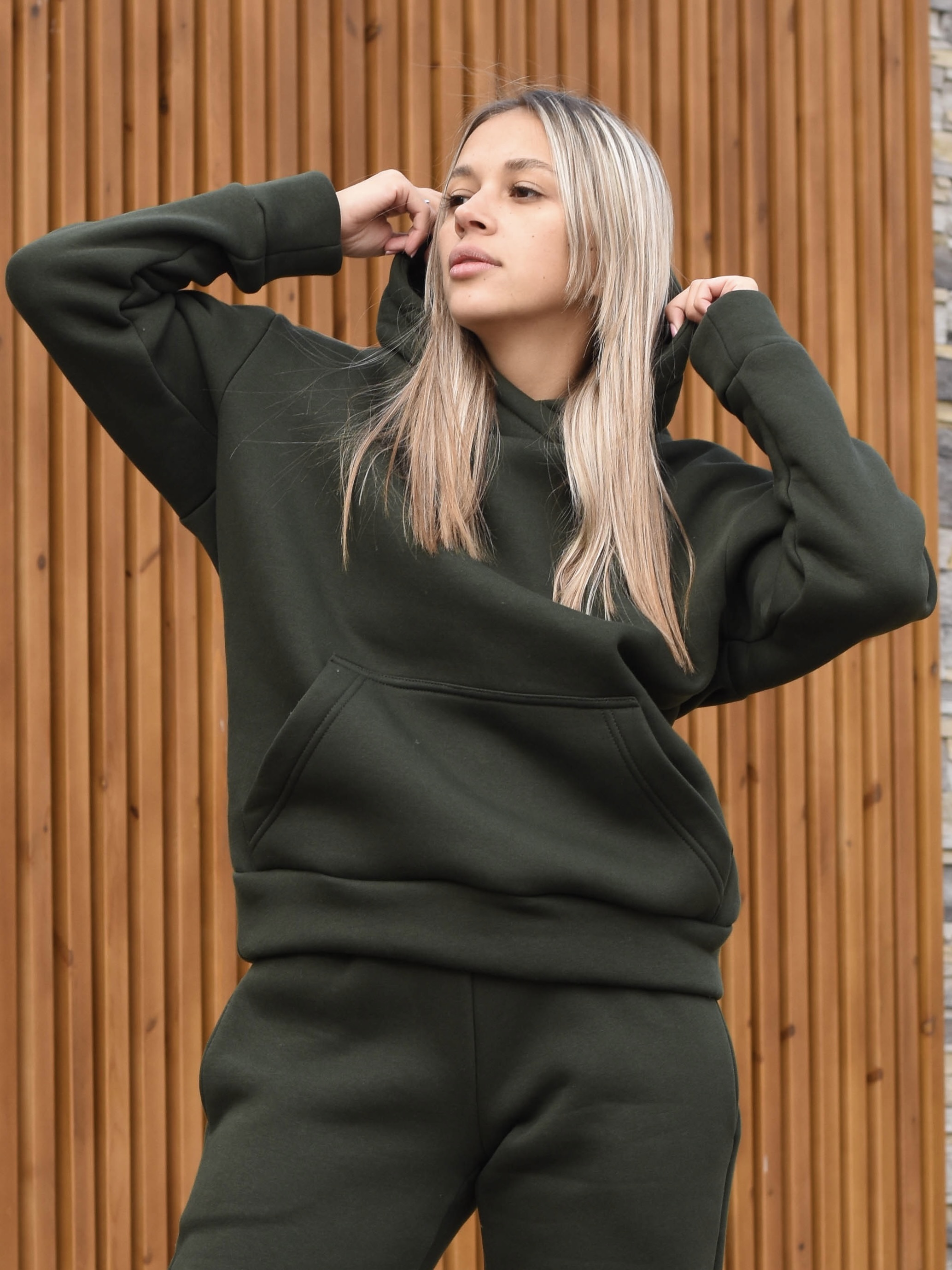 картинка Худи женское БХ030 Хаки (СТОК) от магазина Спортсоло