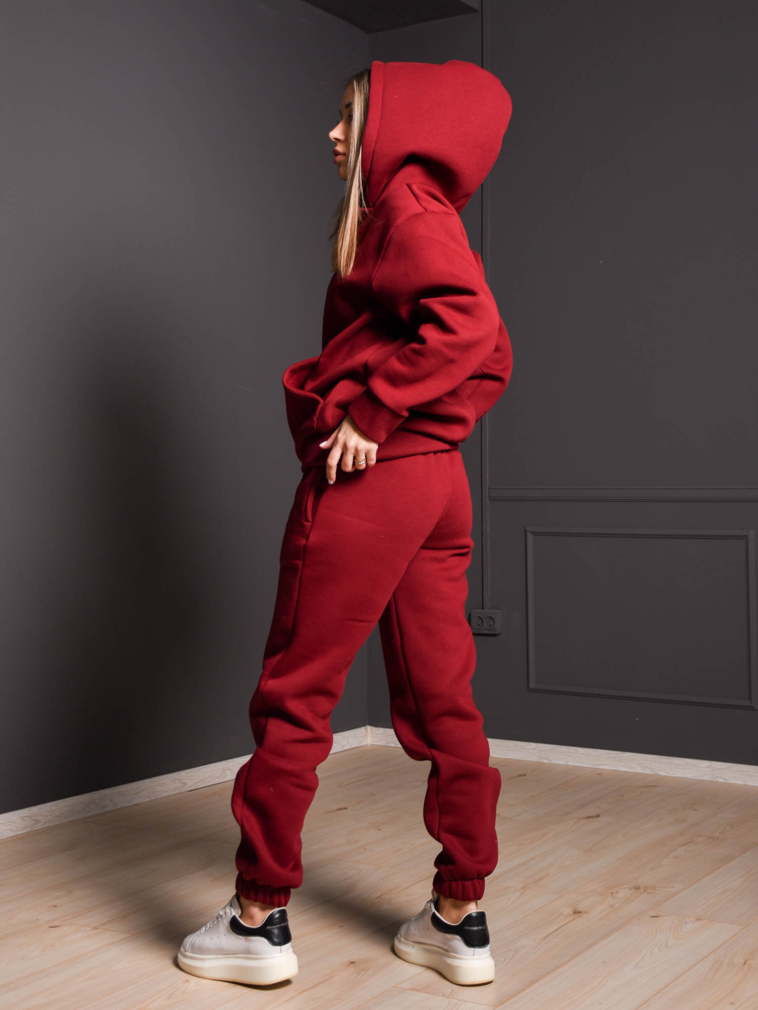 картинка Теплый спортивный костюм Рианна, бордо от магазина Спортсоло