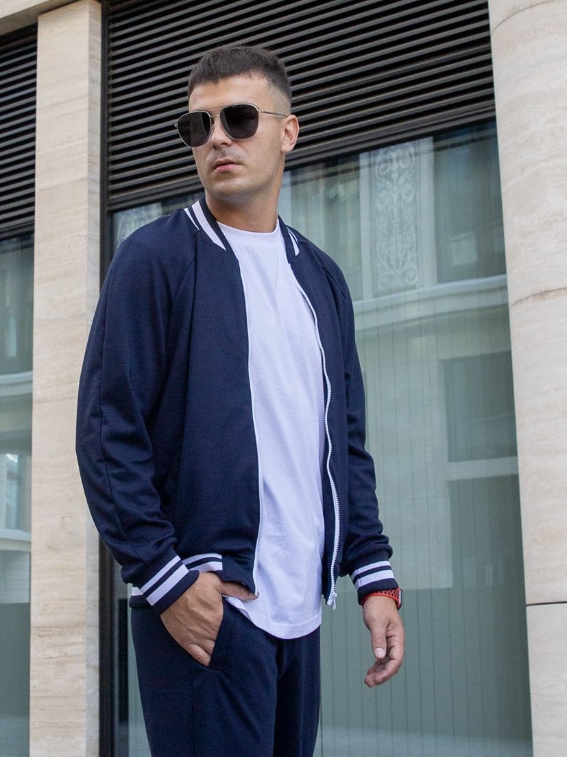 картинка Толстовка мужская ВС098 (СТОК) Тем-Синий  от магазина Спортсоло