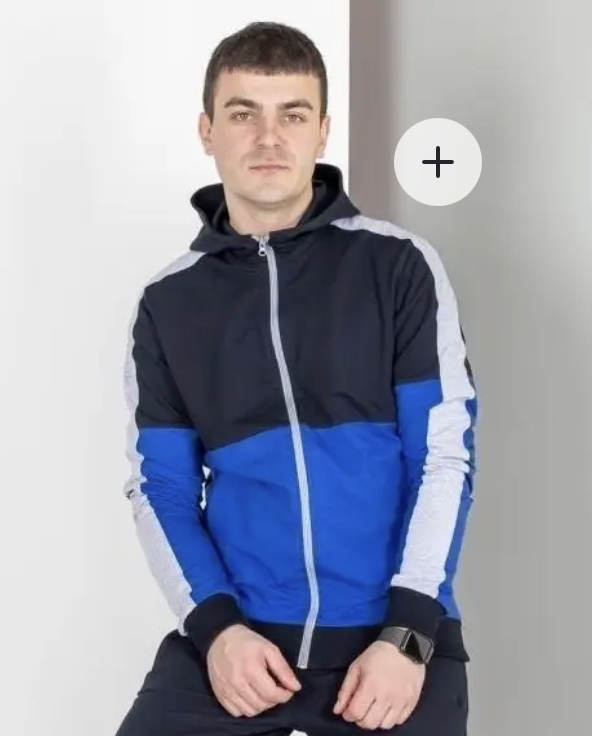 картинка Толстовка мужская Г015-Т Синий от магазина Спортсоло