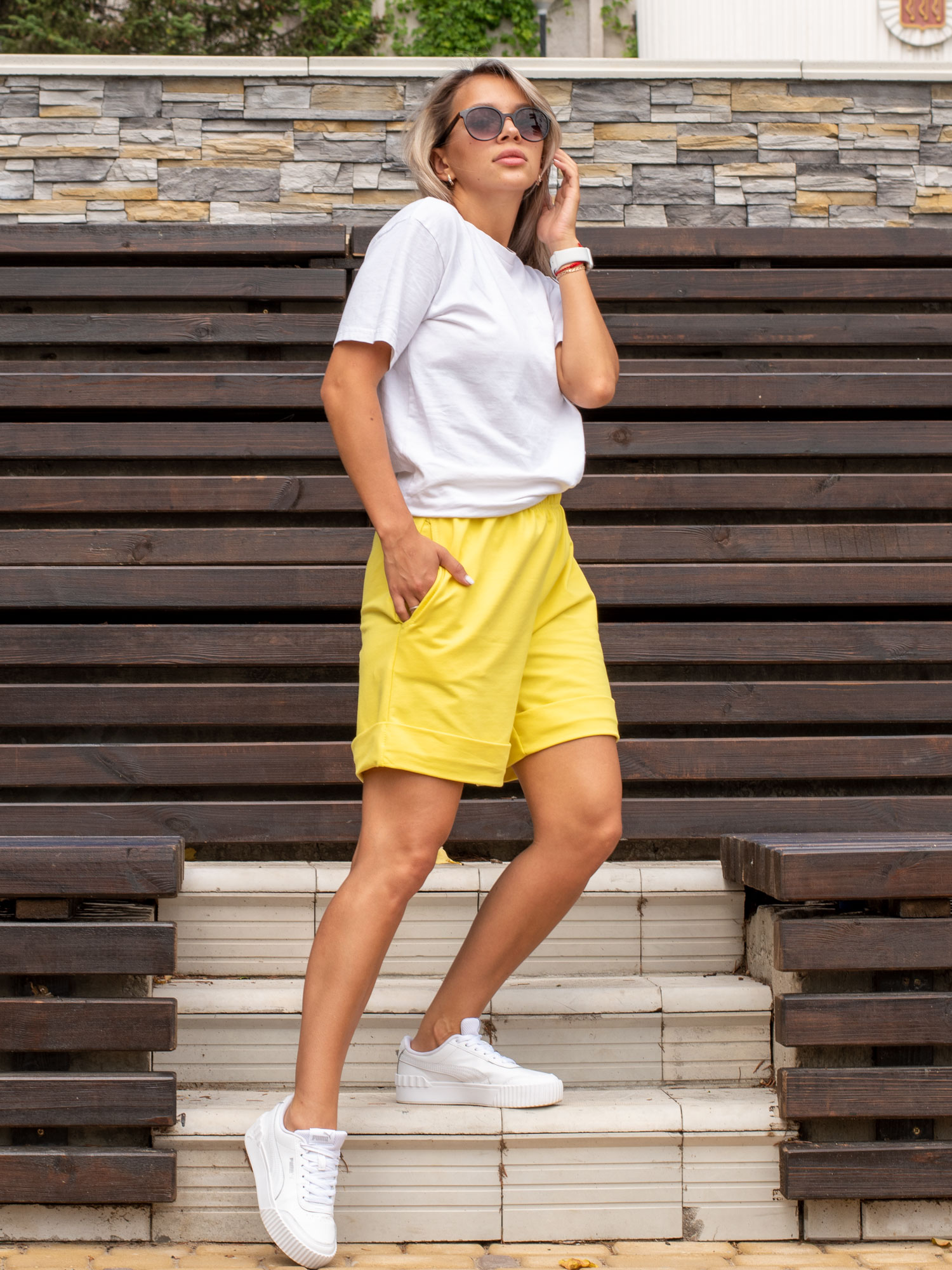 картинка Шорты женские БК065 Желтый от магазина Спортсоло