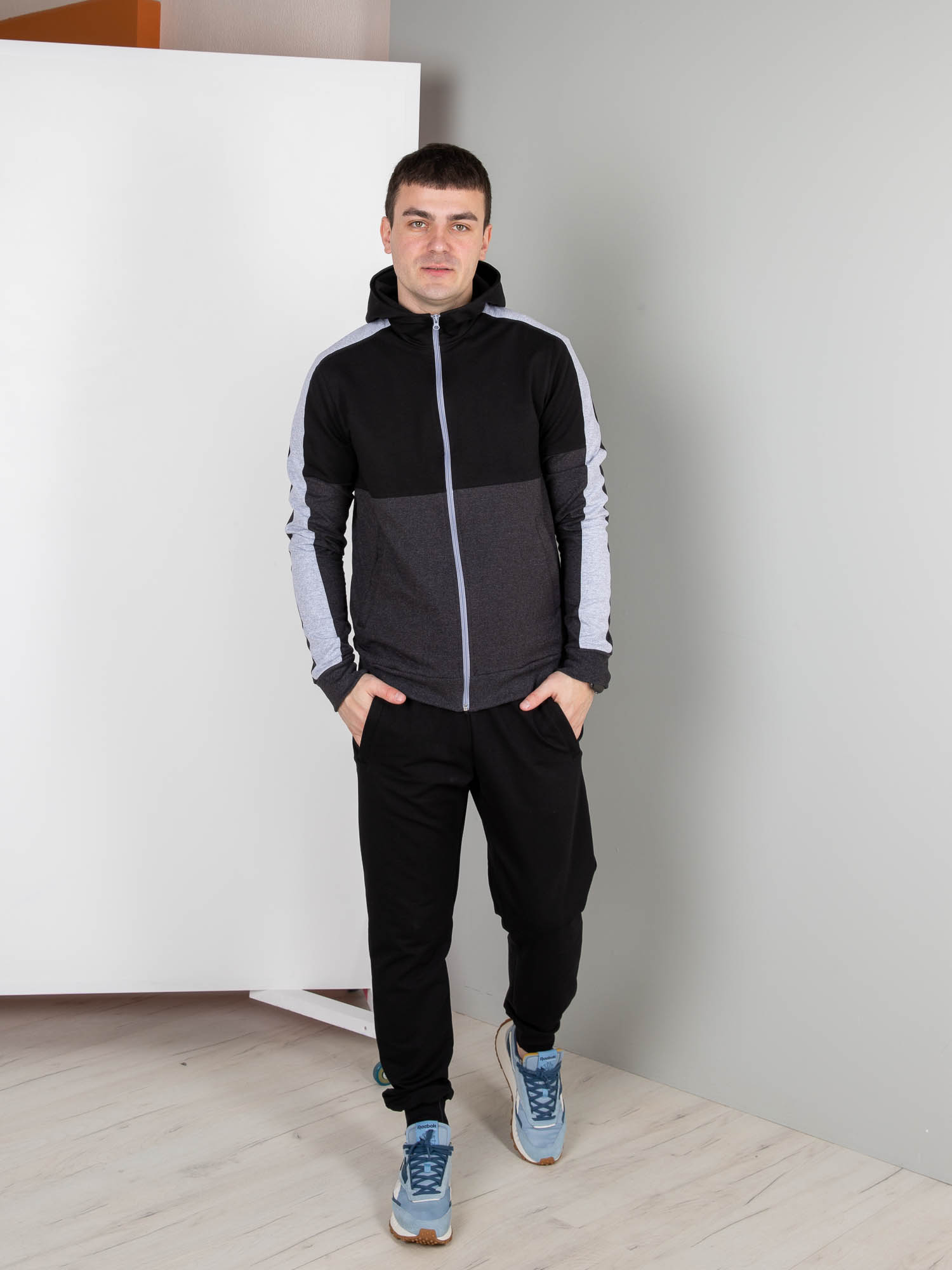 картинка Спортивный костюм Г015 Черный-Антрацит  от магазина Спортсоло