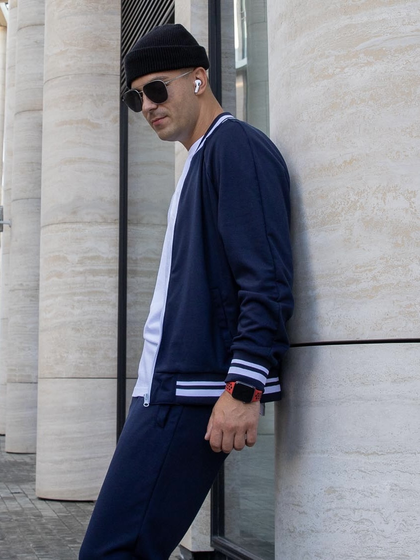 картинка Толстовка мужская ВС098 (СТОК) Тем-Синий  от магазина Спортсоло