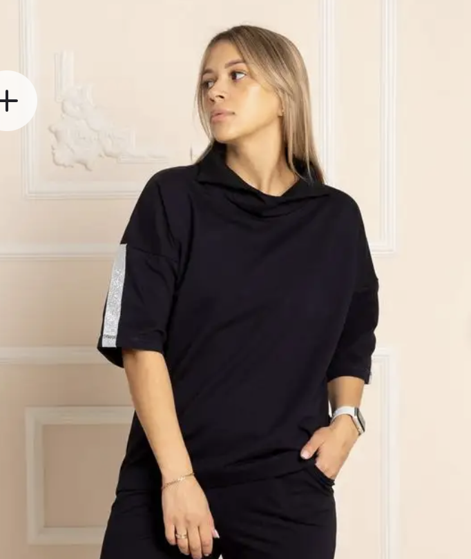 картинка Футболка Блузка Г026-Т Черный от магазина Спортсоло