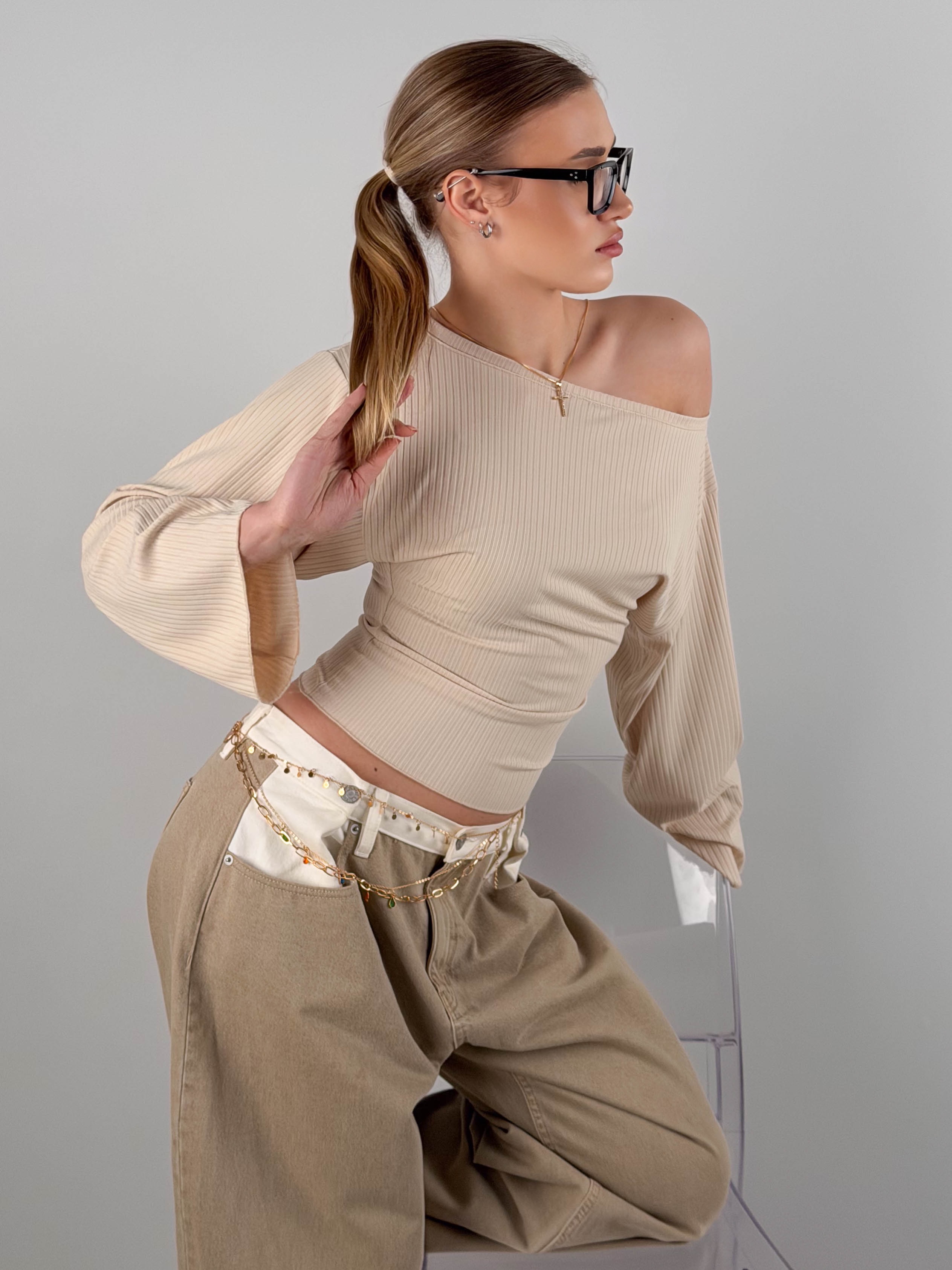 картинка Лонгслив КО101 Бежевый от магазина Спортсоло