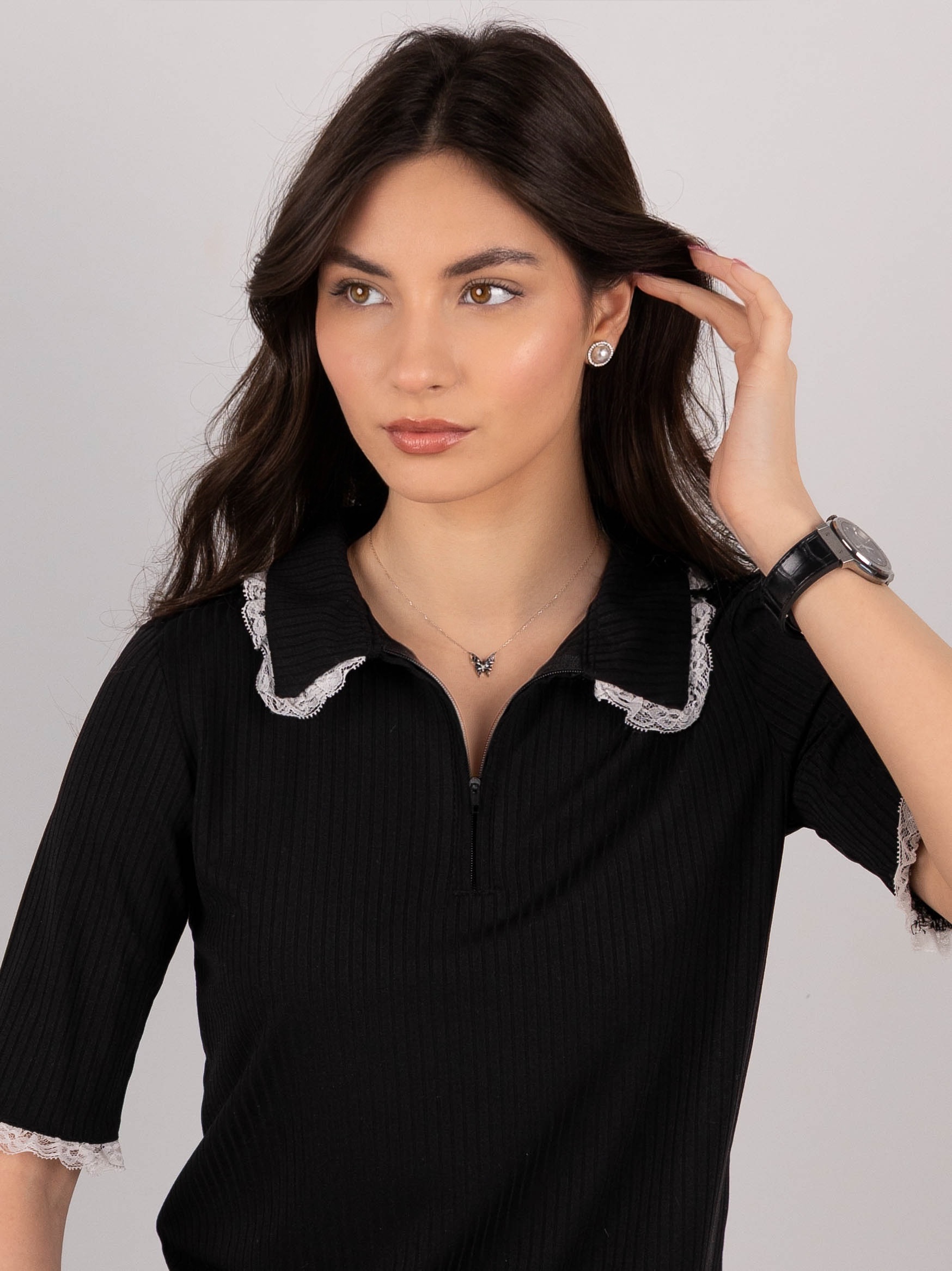 картинка Футболка поло женская Old Money КМ100 Черный от магазина Спортсоло