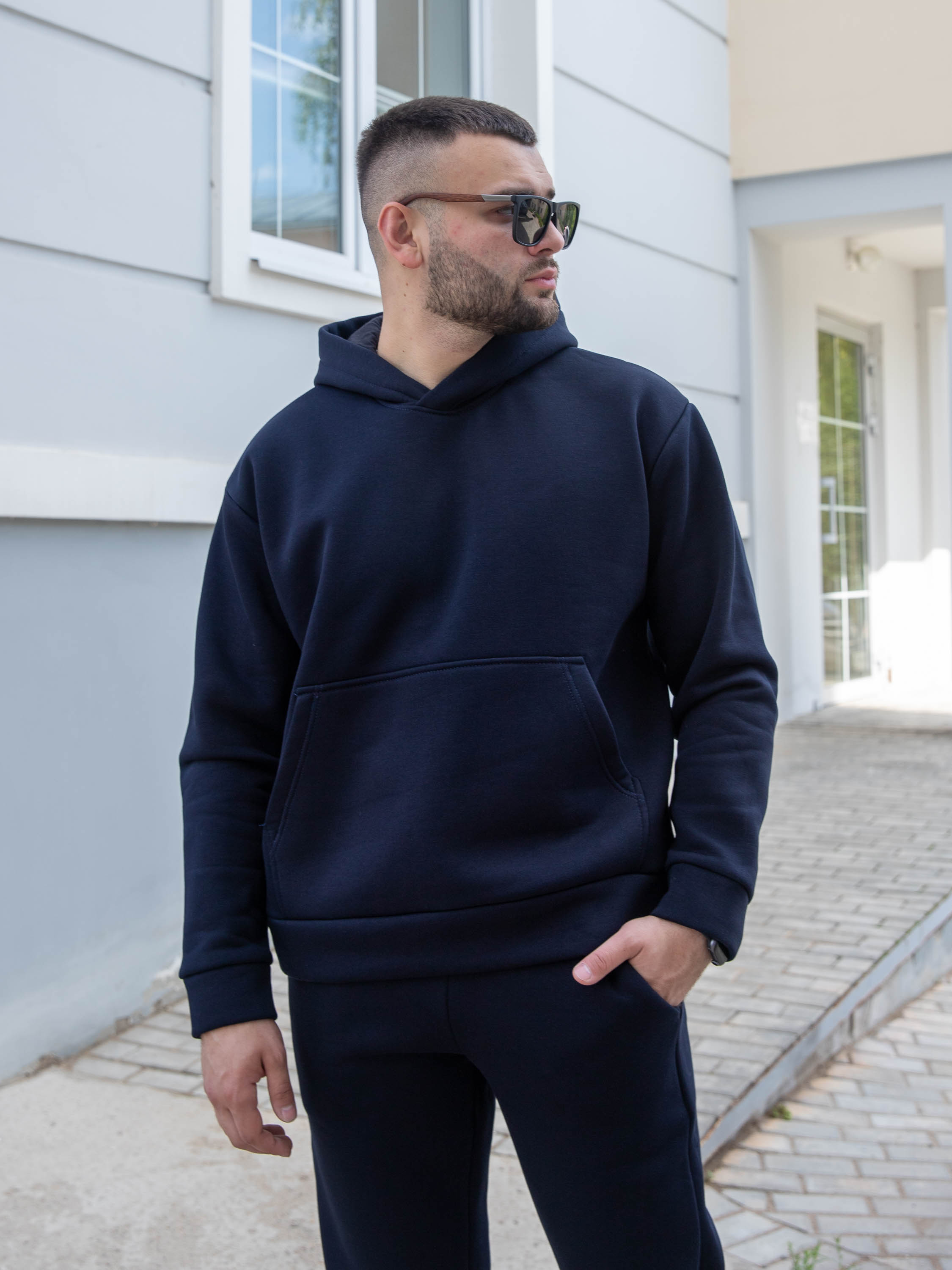 картинка Худи мужское ВХ010 Тем-Синий  от магазина Спортсоло