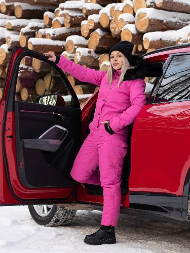 картинка Комбинезон зимний слитный К081 розовый от магазина Спортсоло